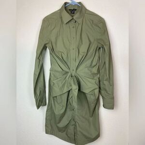 Moda International Shirt dress w/ origami front folds & ties